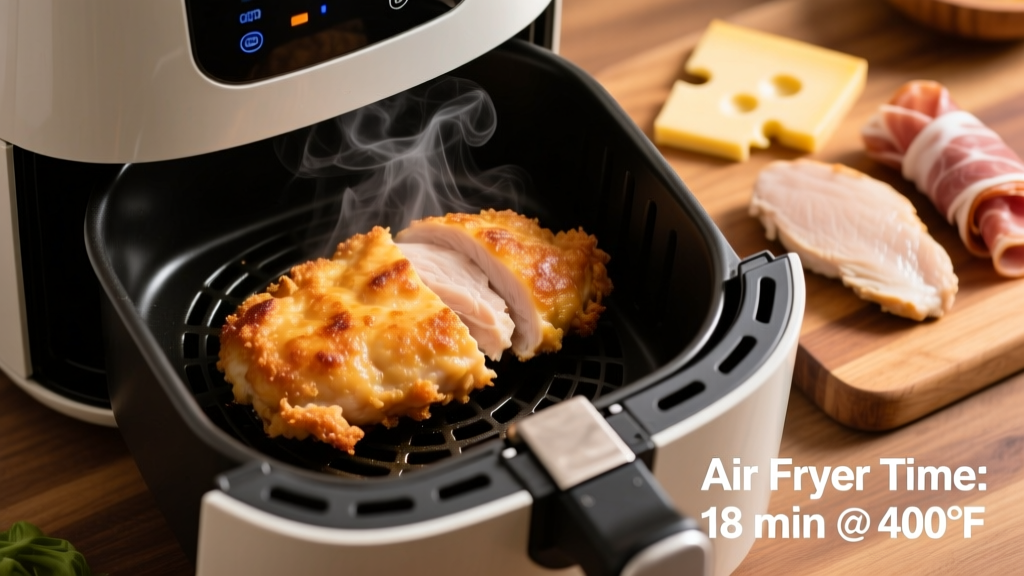 Frozen Chicken Cordon Bleu in Air Fryer: Time & Tips