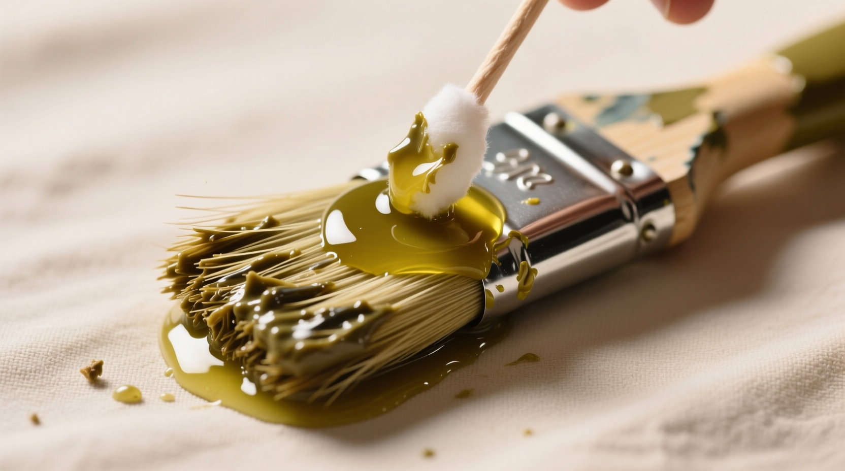 olive oil acrylic paint removal