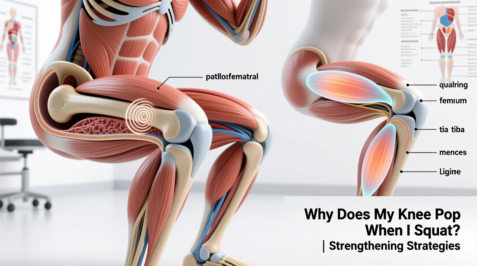 why does my knee pop when i squat and how to strengthen it