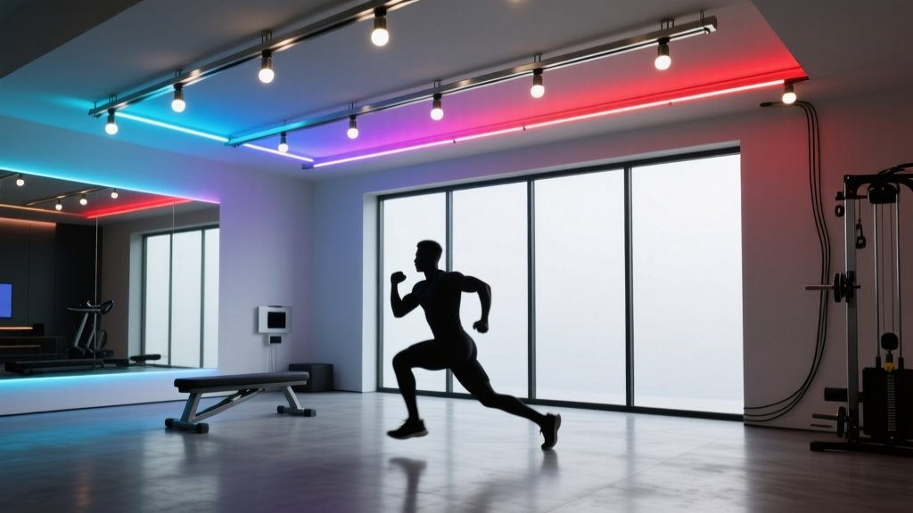 Smart Home Gym Lighting: RGB Scenes Synced to Heart Rate