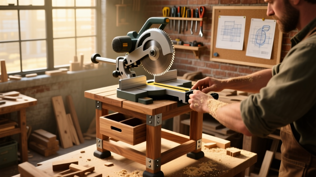DIY Miter Saw Stand for Workshop Stability
