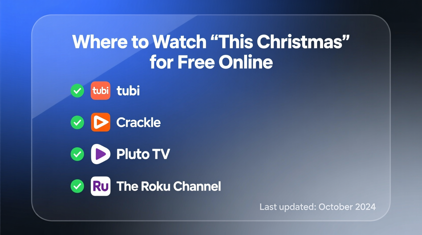 where can i watch this christmas for free