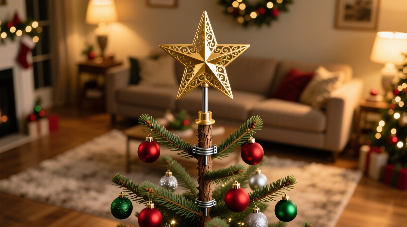 how to style a christmas tree topper without it toppling over