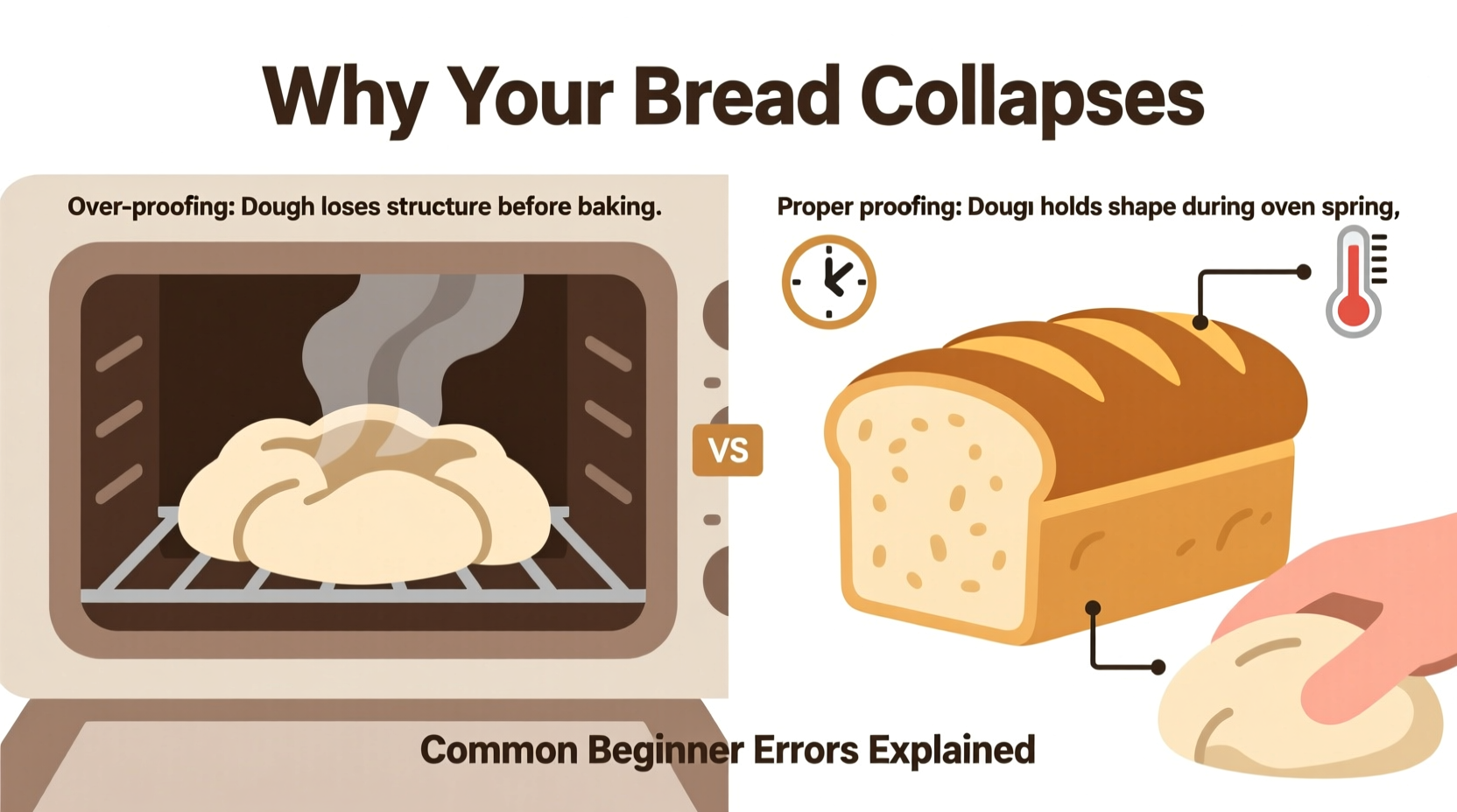 why does my homemade bread collapse in the oven common beginner errors