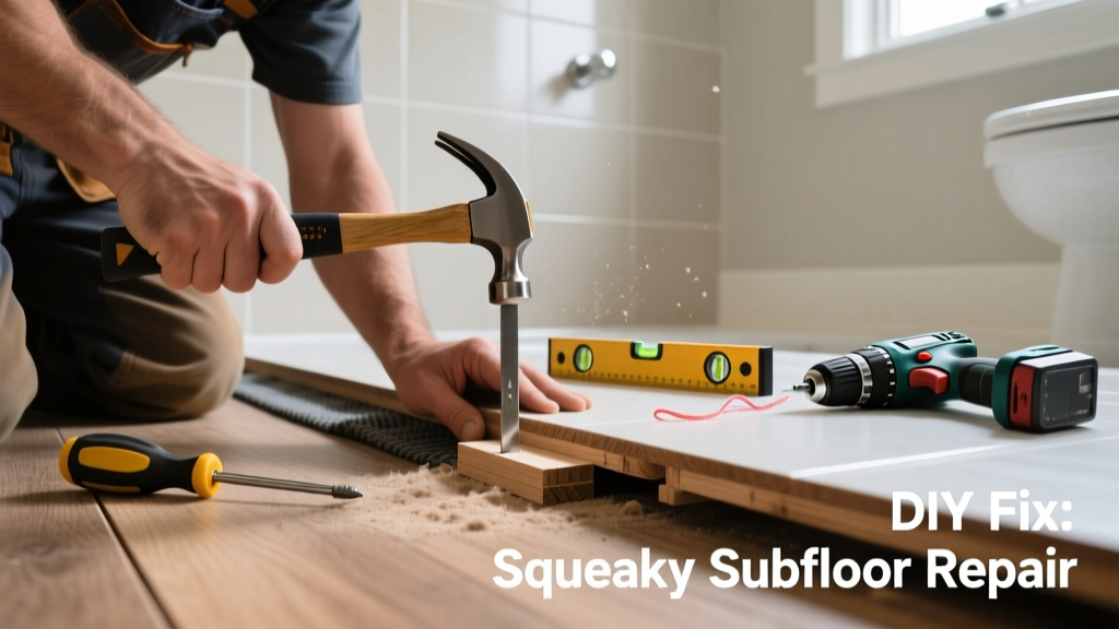 Fixing a Squeaky Subfloor in the Bathroom
