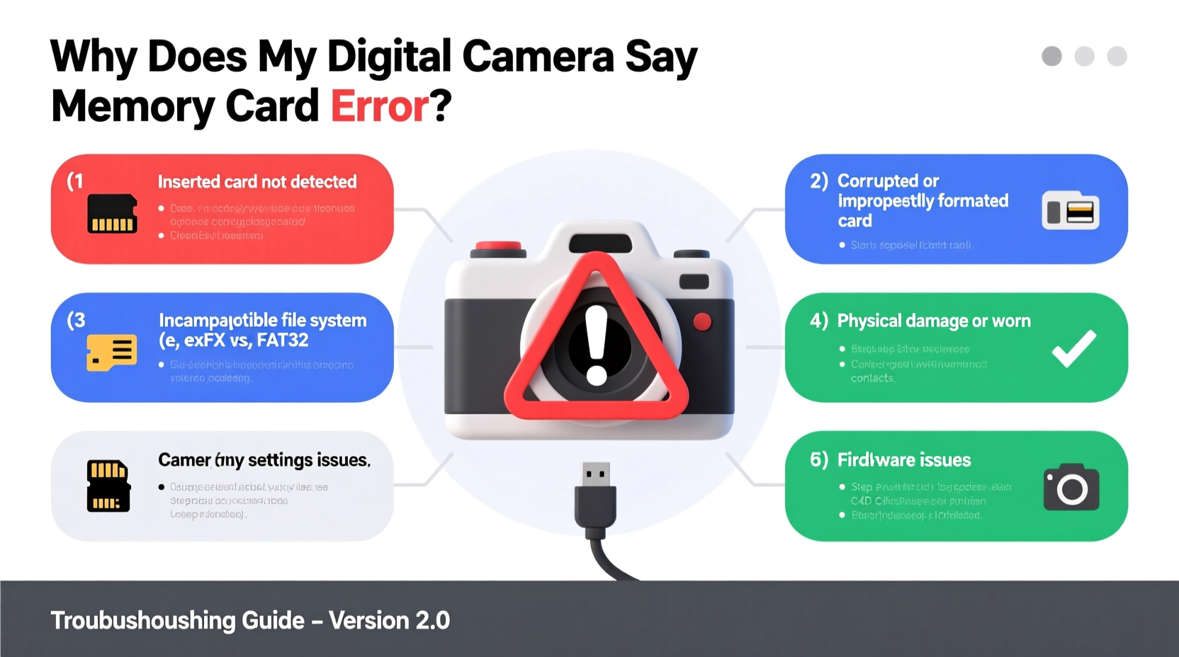 why does my digital camera say memory card error