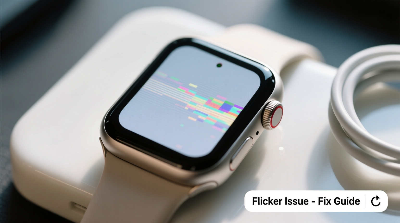 why is my smartwatch screen flickering and what simple fixes can help