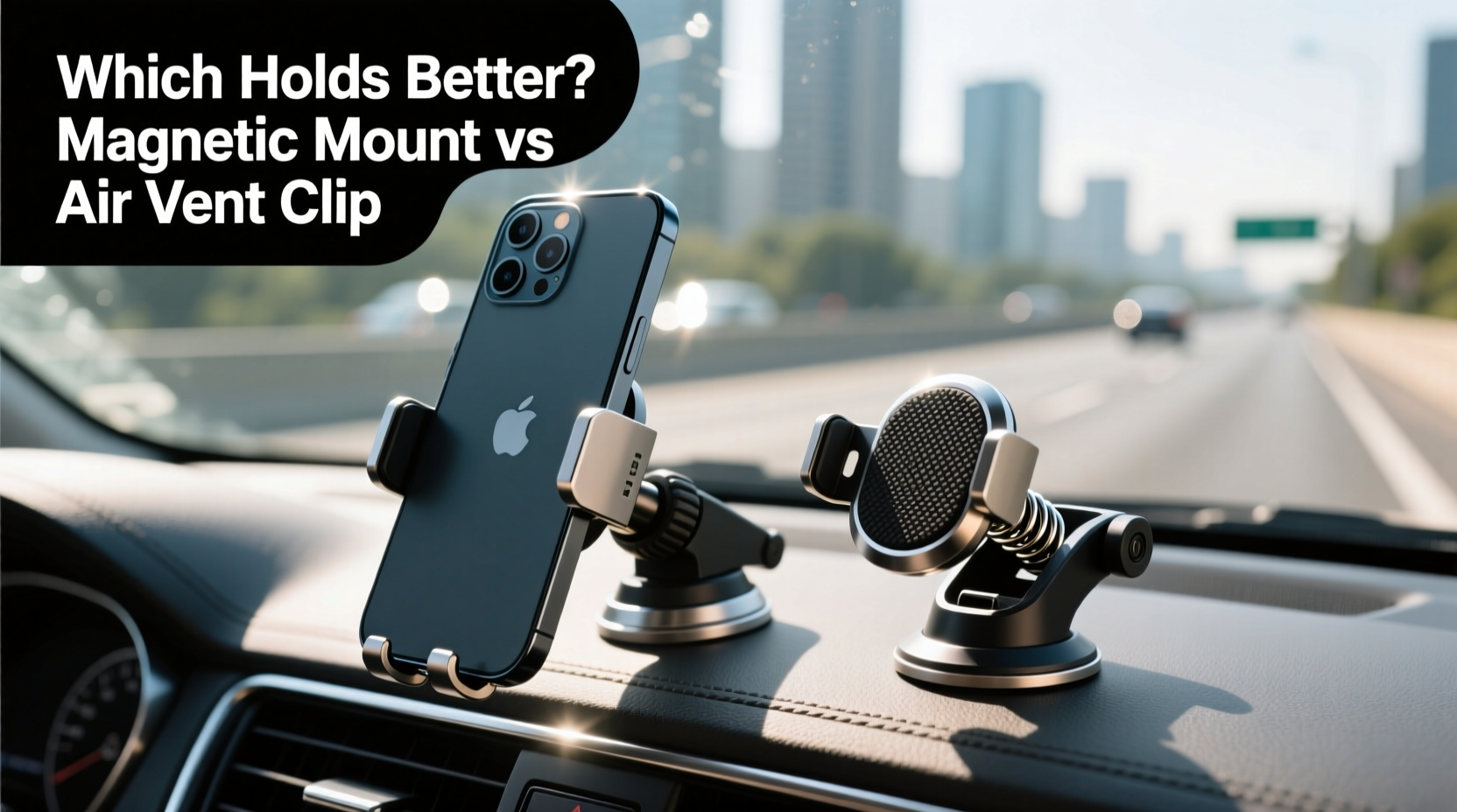 magnetic phone mounts vs air vent clips which holds better while driving