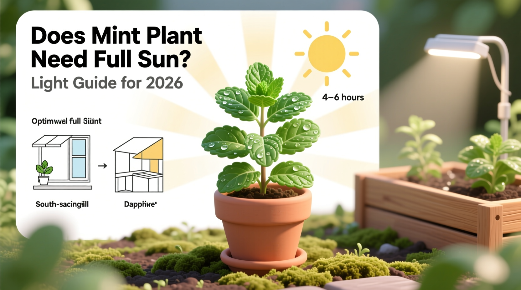 Mint Plant Light Guide: Full Sun or Shade? | TheHomeSprouts