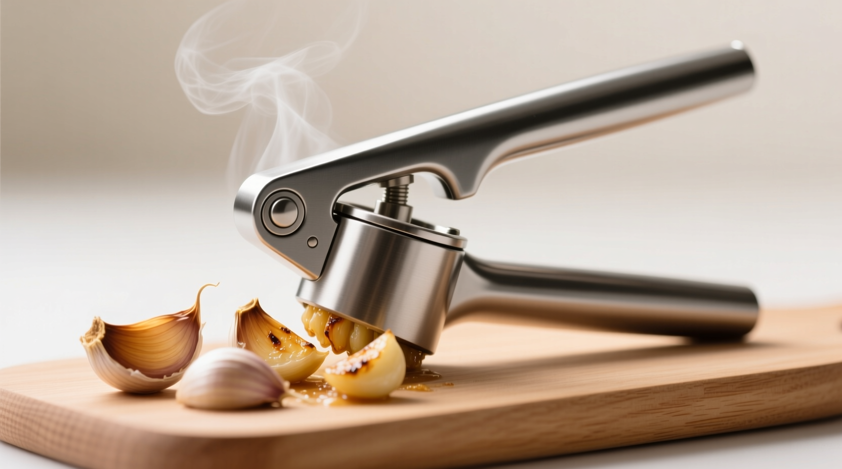 easily extract roasted garlic cloves with this tool