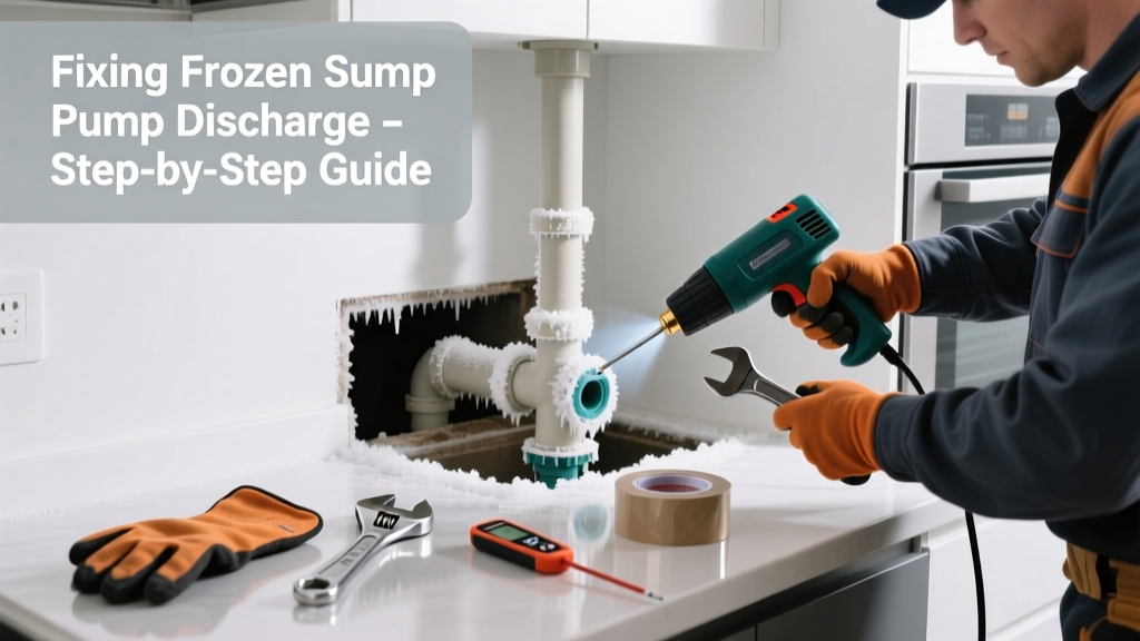 Fixing Frozen Sump Pump Discharge in the Kitchen