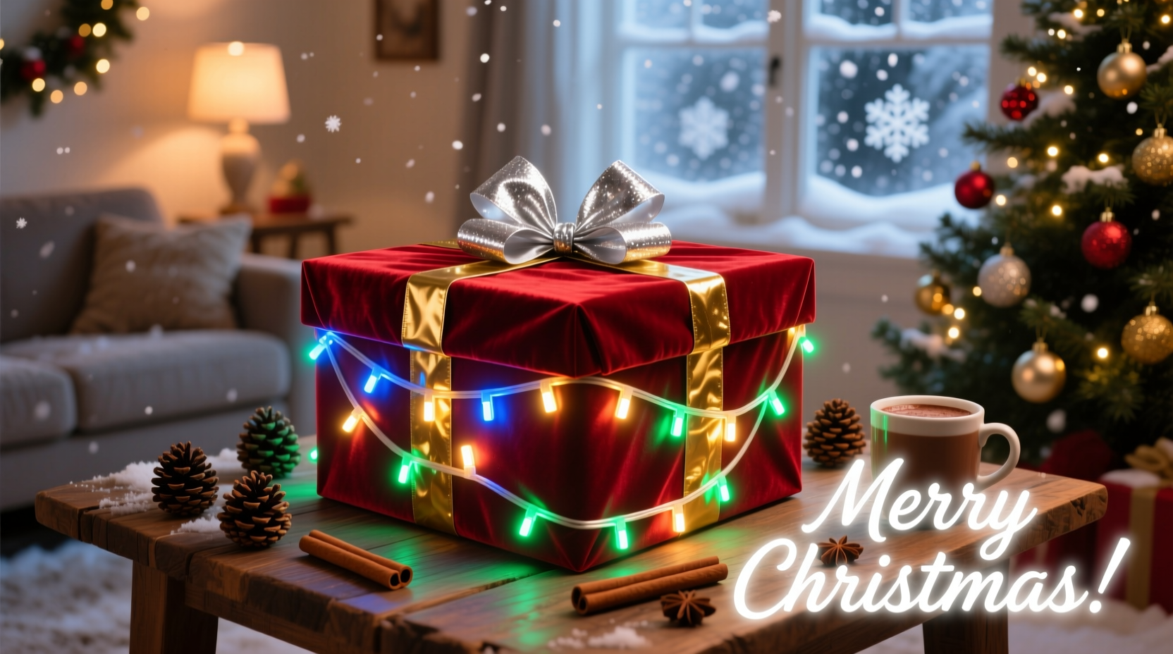 christmas gift wrapping with led strips creative or overkill