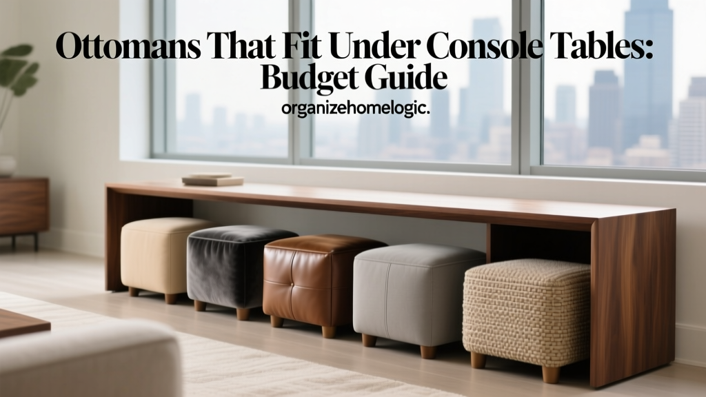 Ottomans That Fit Under Console Tables: Budget Guide