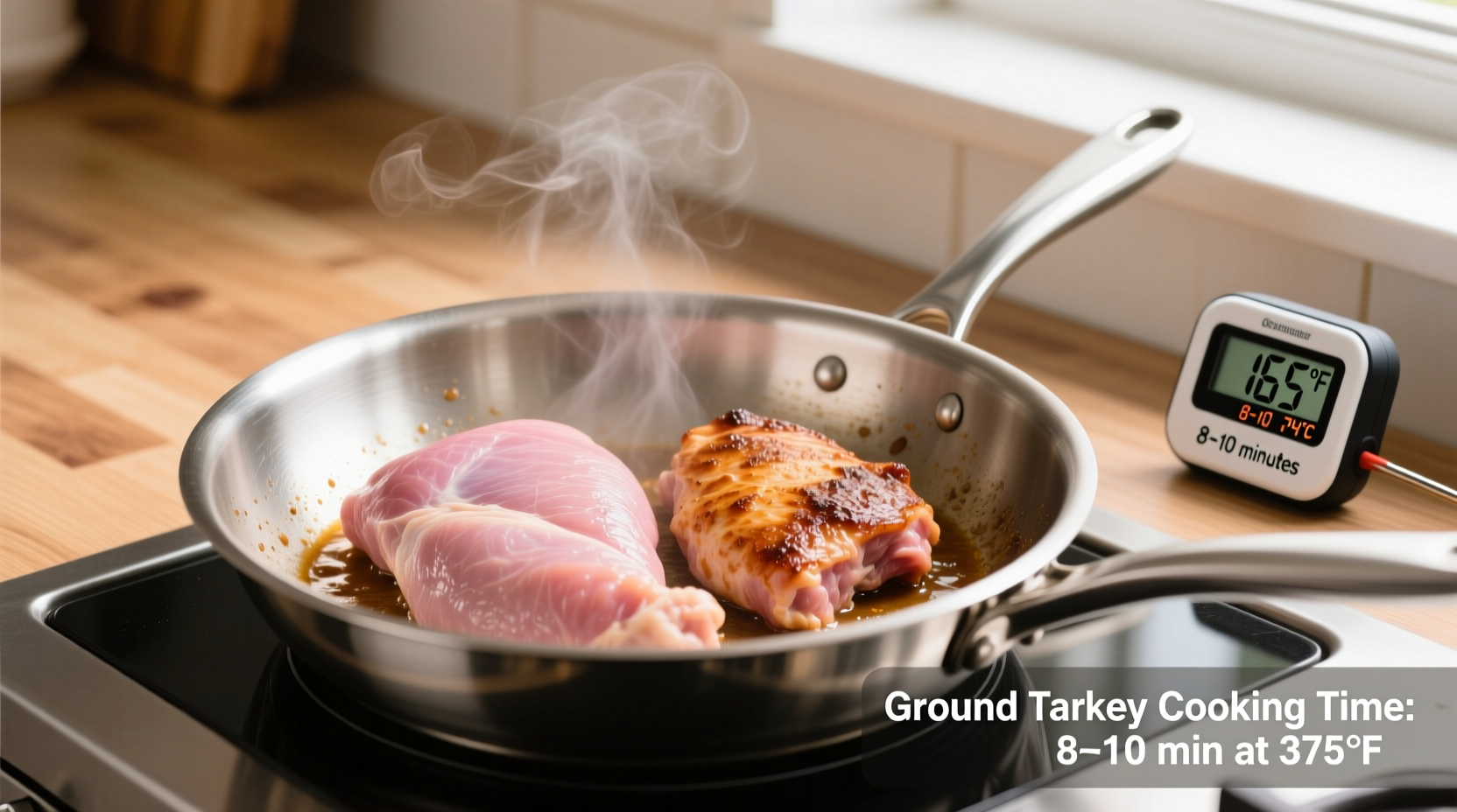 how long does ground turkey take to cook