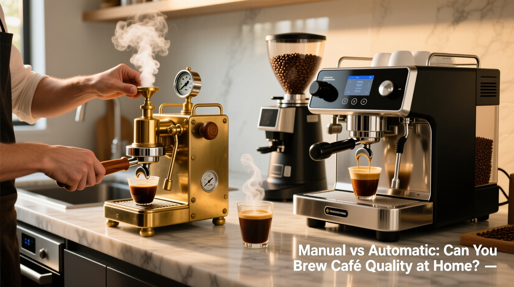 manual espresso maker vs automatic machine which brews cafe quality at home