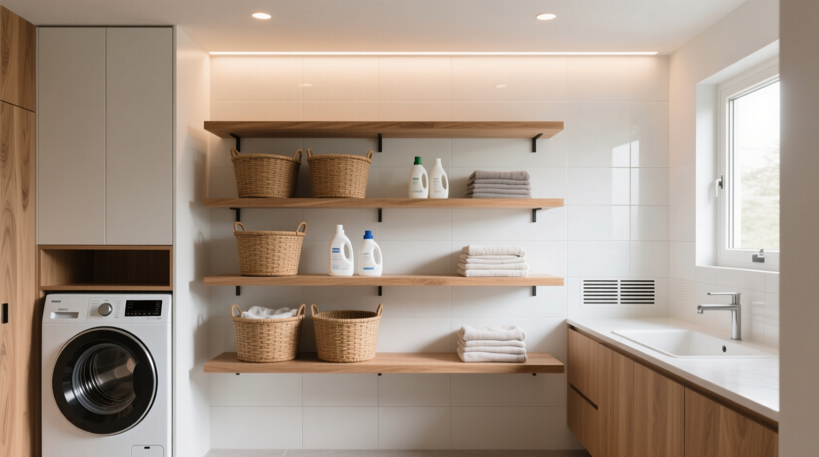 laundry room shelving ideas