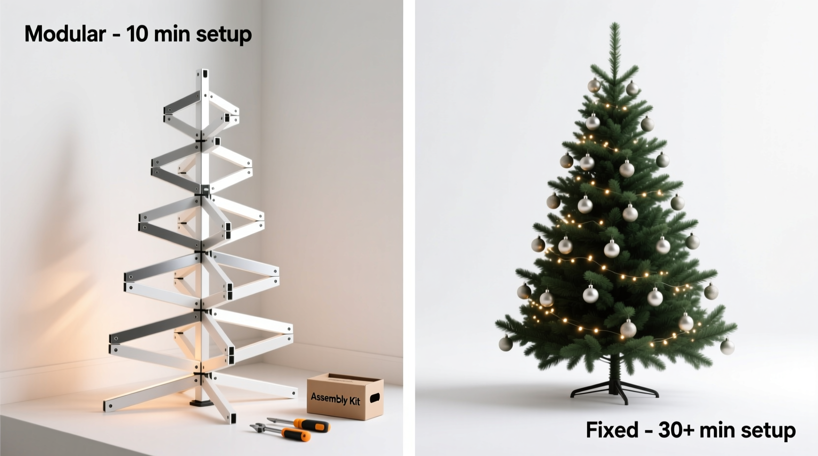 modular vs fixed christmas tree designs flexibility and setup time
