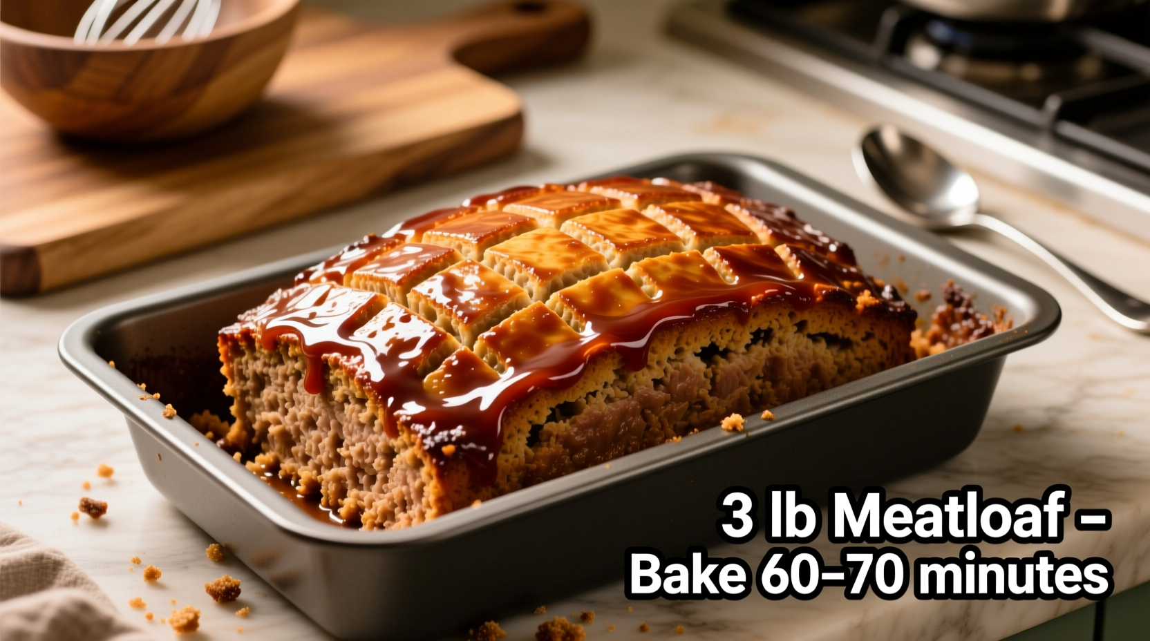 how long to cook a 3 lb meatloaf