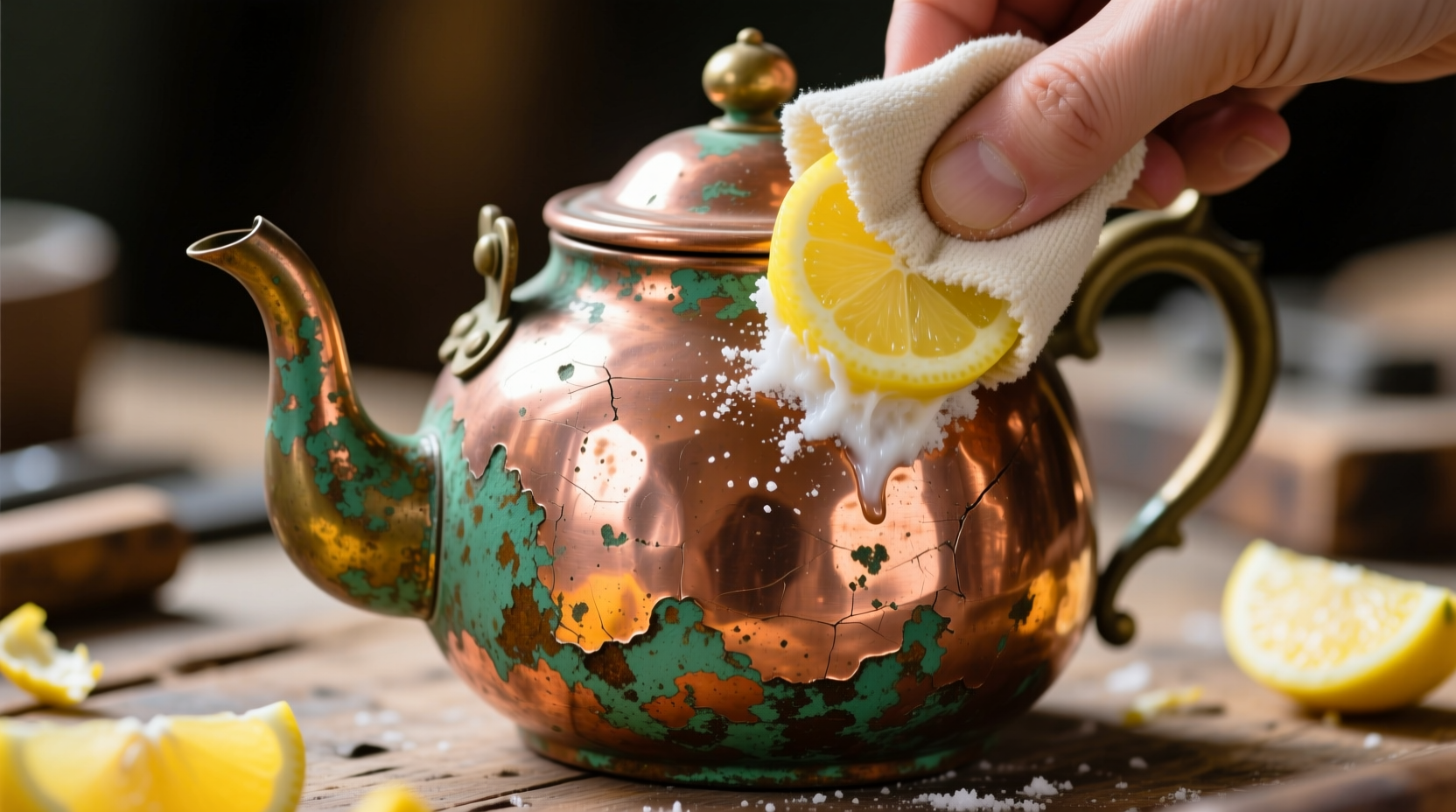 how to restore copper shine without damaging patina