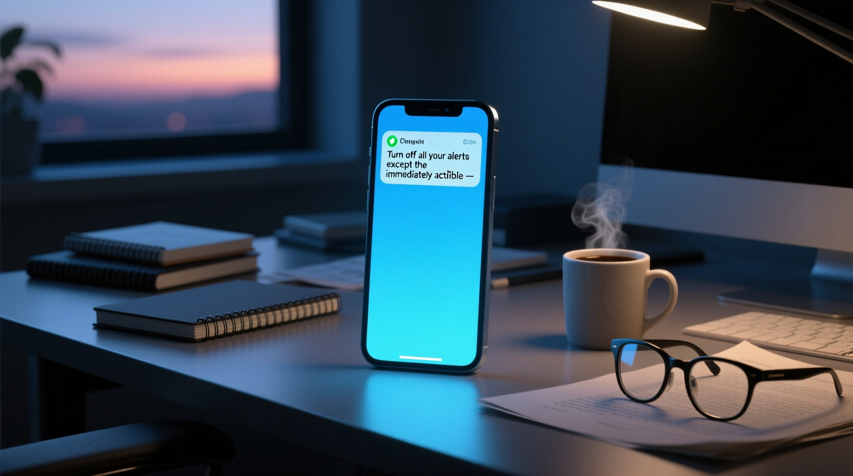 turn off all your alerts except the immediately actiona