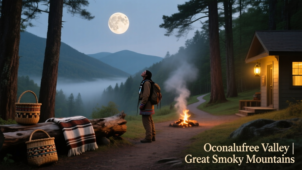 Full Moon Over Oconaluftee Valley: A Night Walk Through History, Ecology, and Light in the Great Smoky Mountains