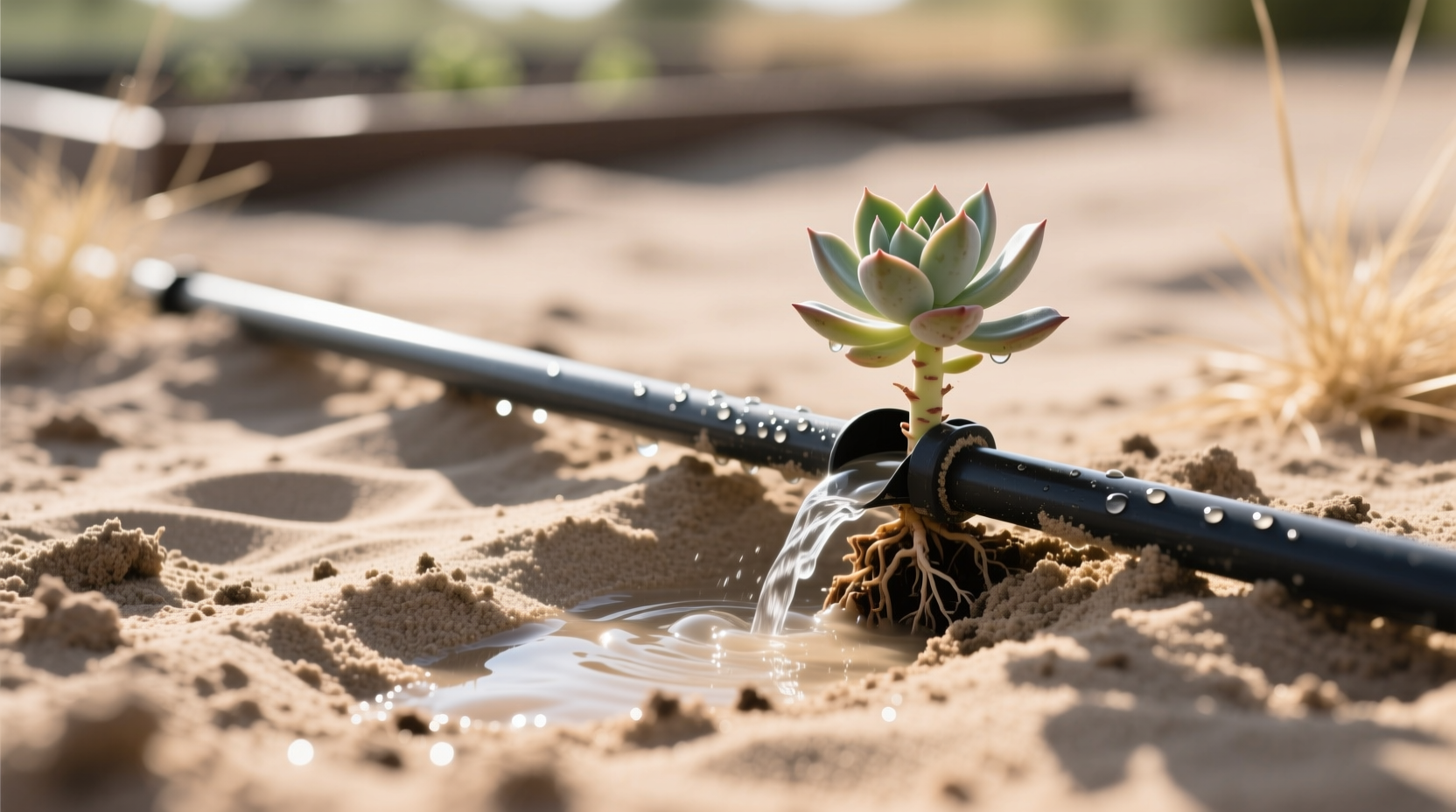 Early morning irrigation audit on sandy soil showing rapid drainage requiring frequent cycles for optimal plant health