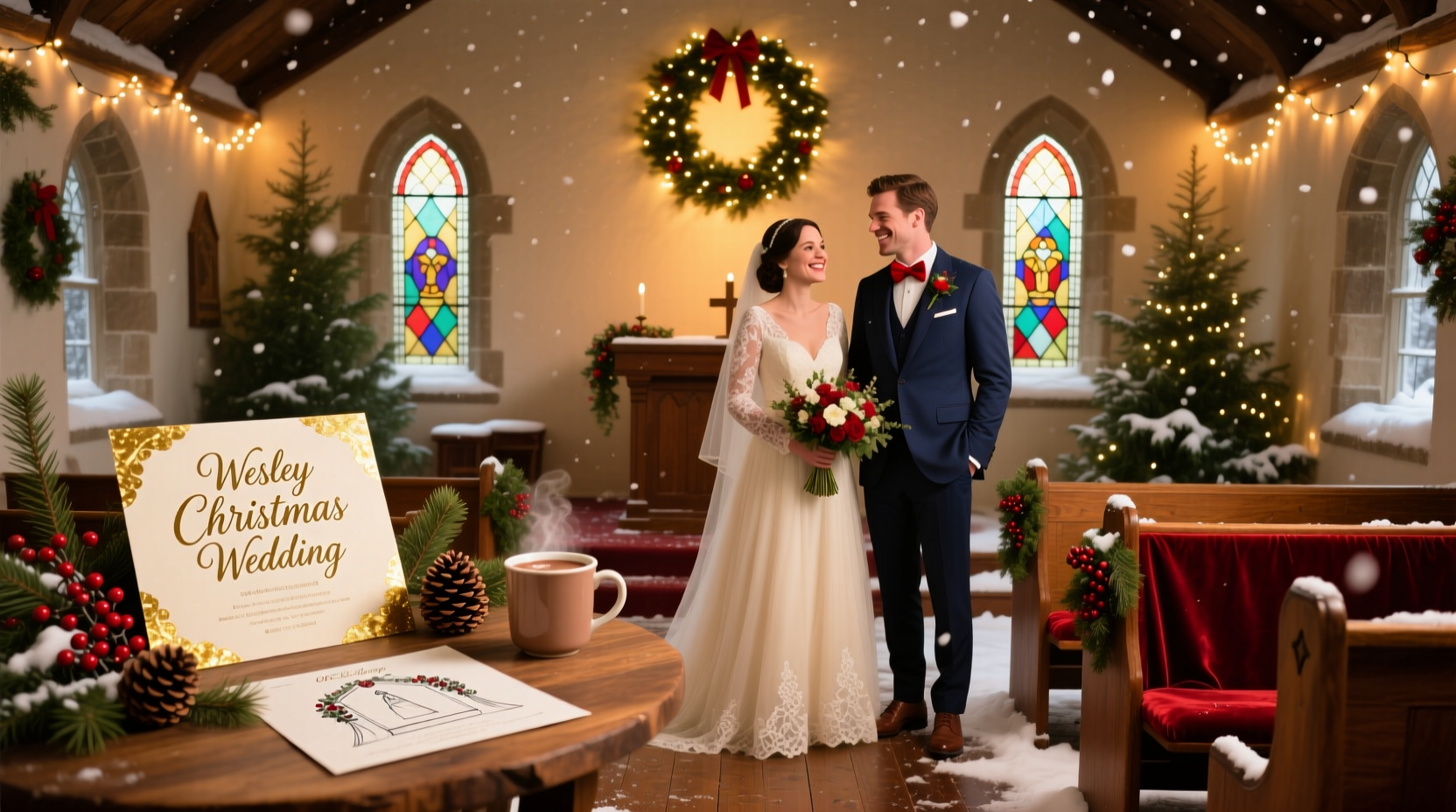 a wesley christmas wedding