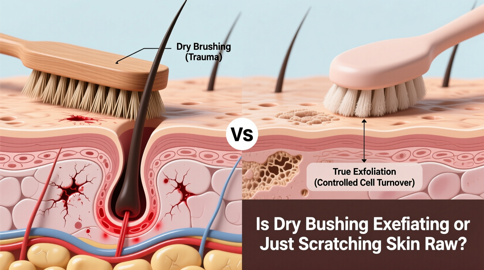 is dry brushing really exfoliating or just scratching your skin raw
