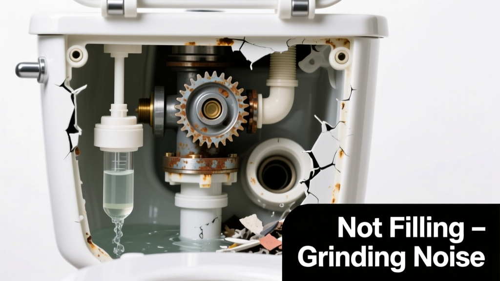 Toilet Tank Not Filling & Making Grinding Noise