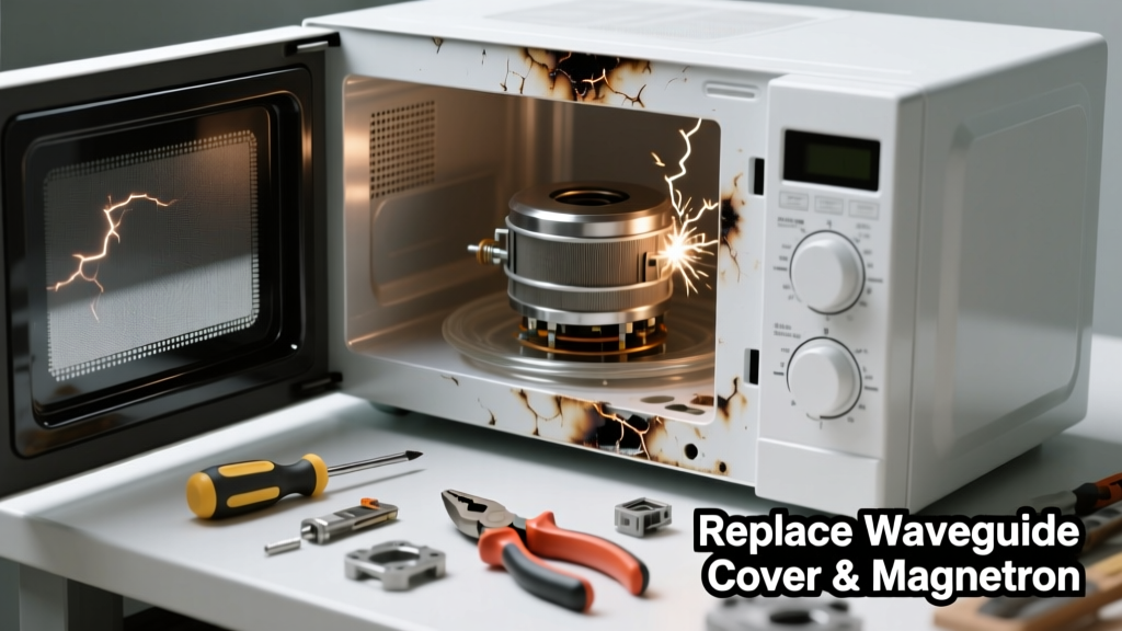 Microwave Sparking: Replace the Waveguide Cover or Magnetron