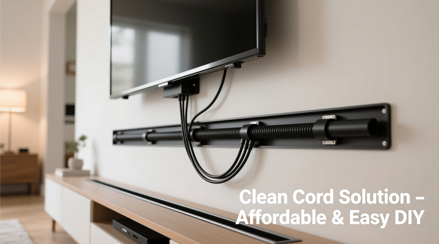 how to hide cords on a floating tv mount cleanly and affordably