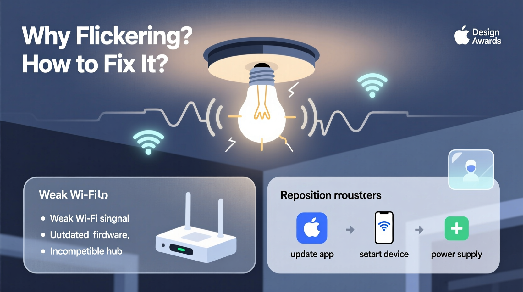 why does my smart light bulb flicker and how to fix connectivity issues
