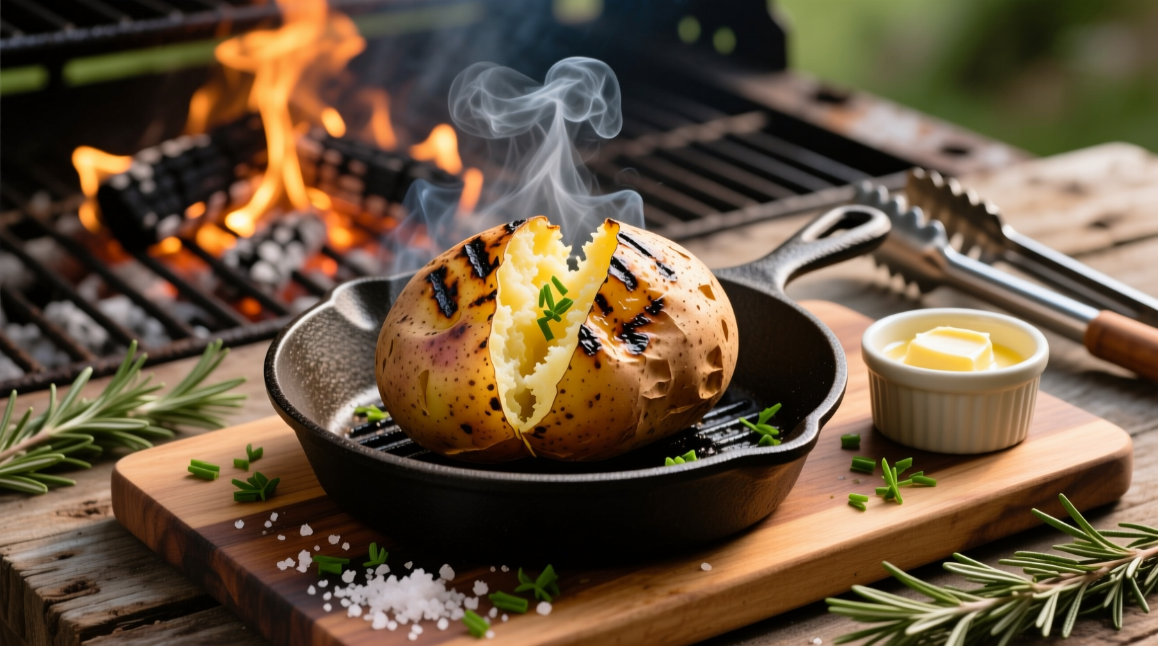 Grilled Baked Potato: Simple 45-Minute Method