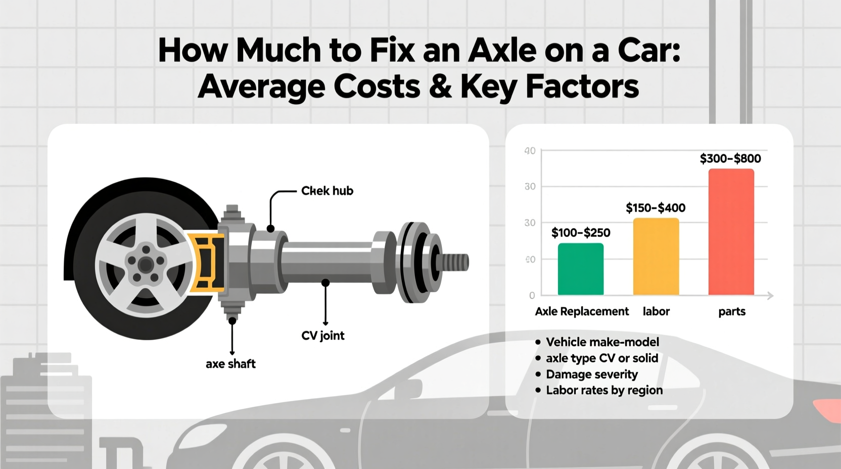 how much to fix an axle on a car