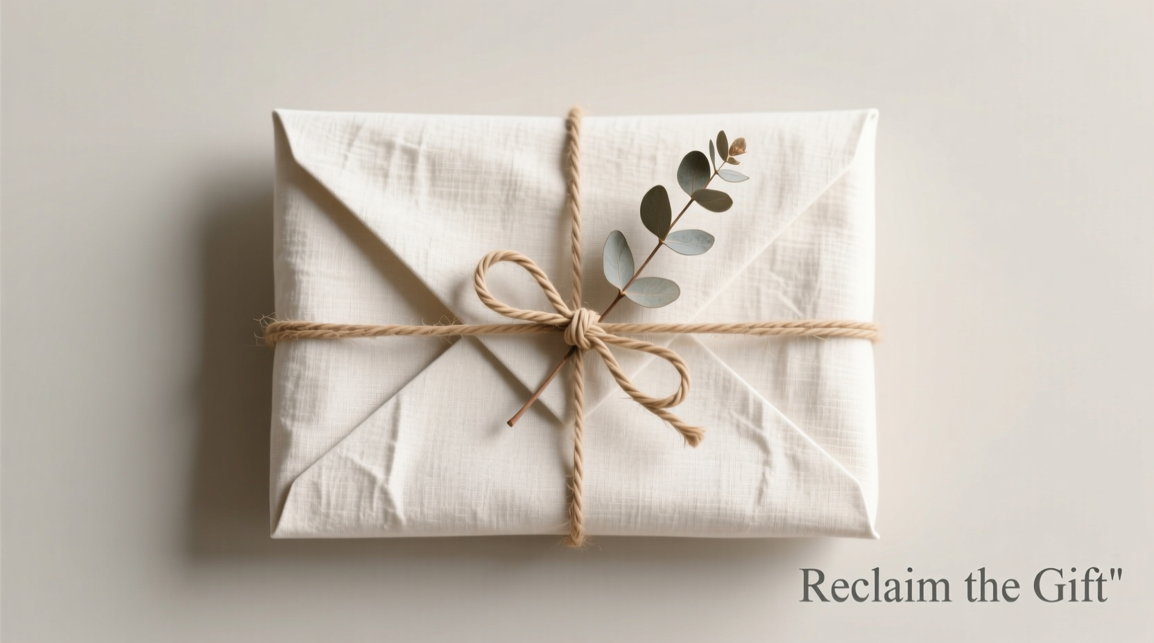minimalist christmas gift wrapping with reusable fabric and twine trends