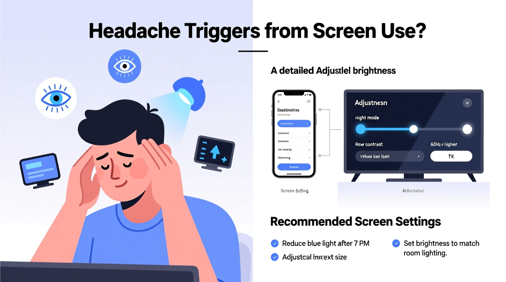 why do i get headaches after watching tv possible screen settings fix
