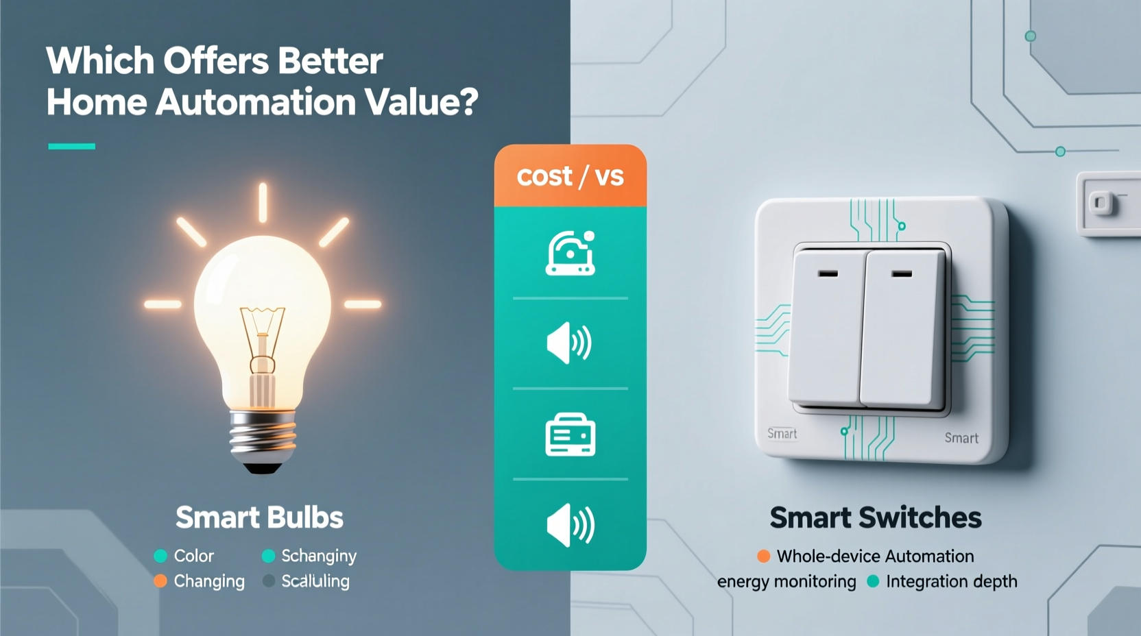 smart bulbs vs smart switches which offers better home automation value