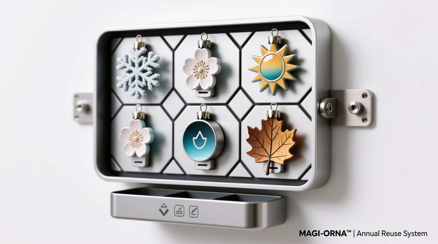 how to build a magnetic ornament system for easy yearly reuse