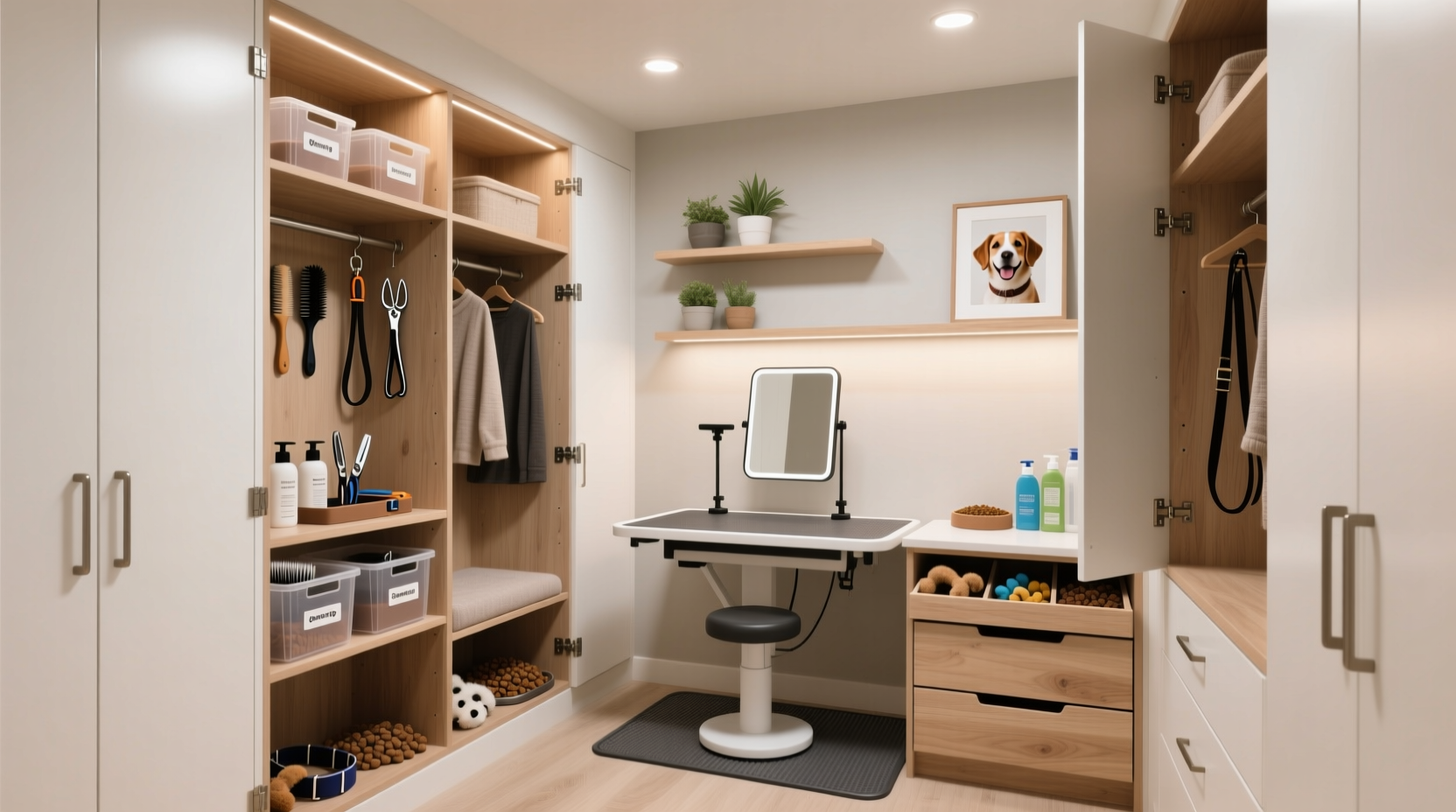 pet supply closet organization tips