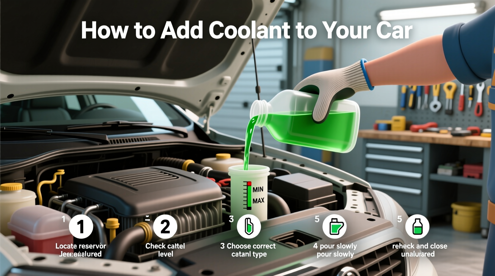 how do you put coolant in a car