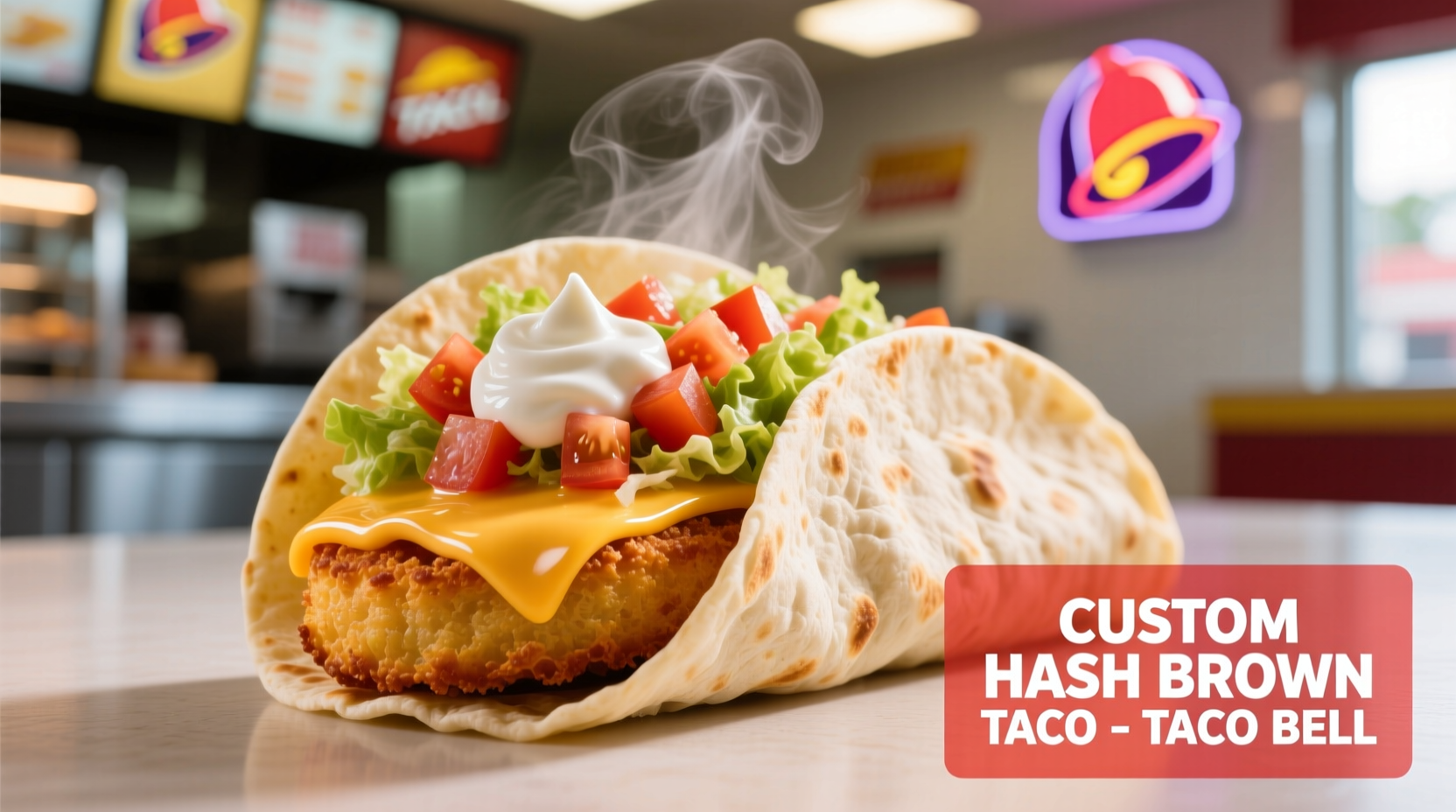 Taco Bell hash brown soft taco customization