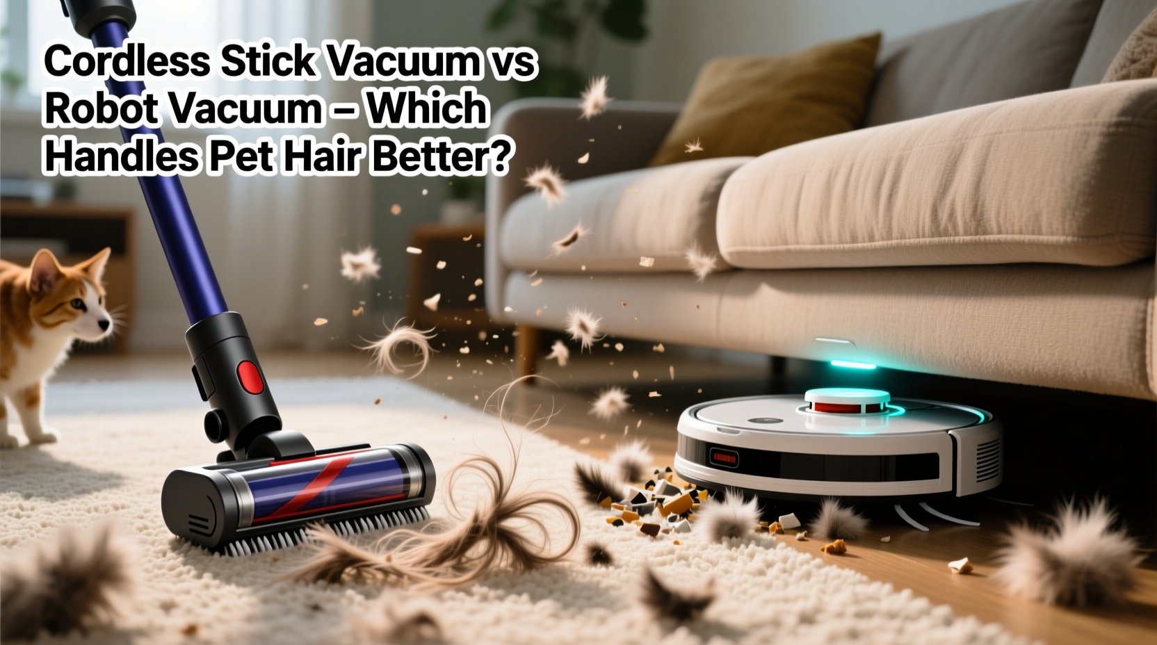 cordless stick vacuum vs robot vacuum which one actually handles pet hair better