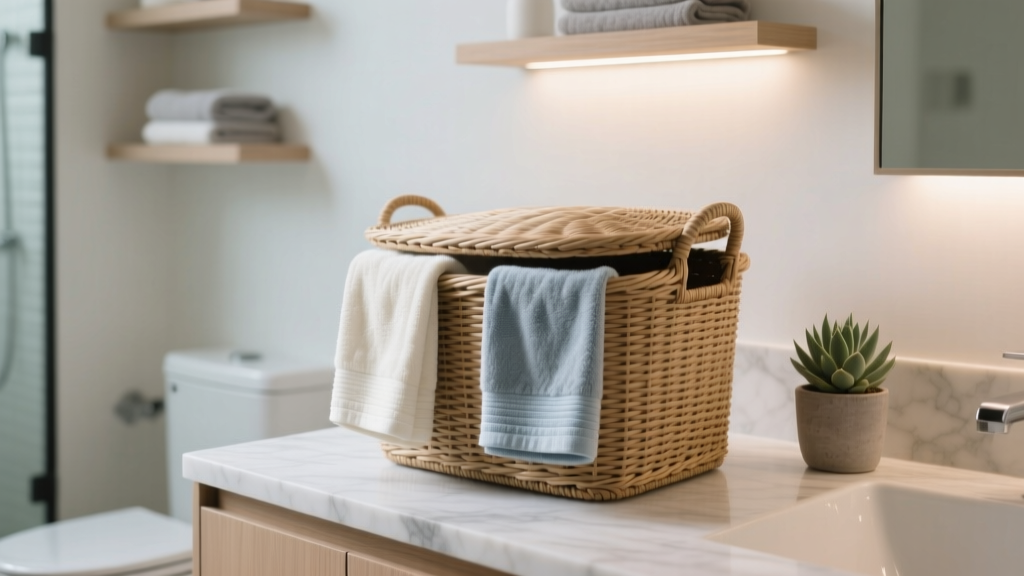 Best Woven Laundry Baskets with Lids for Small Bathrooms