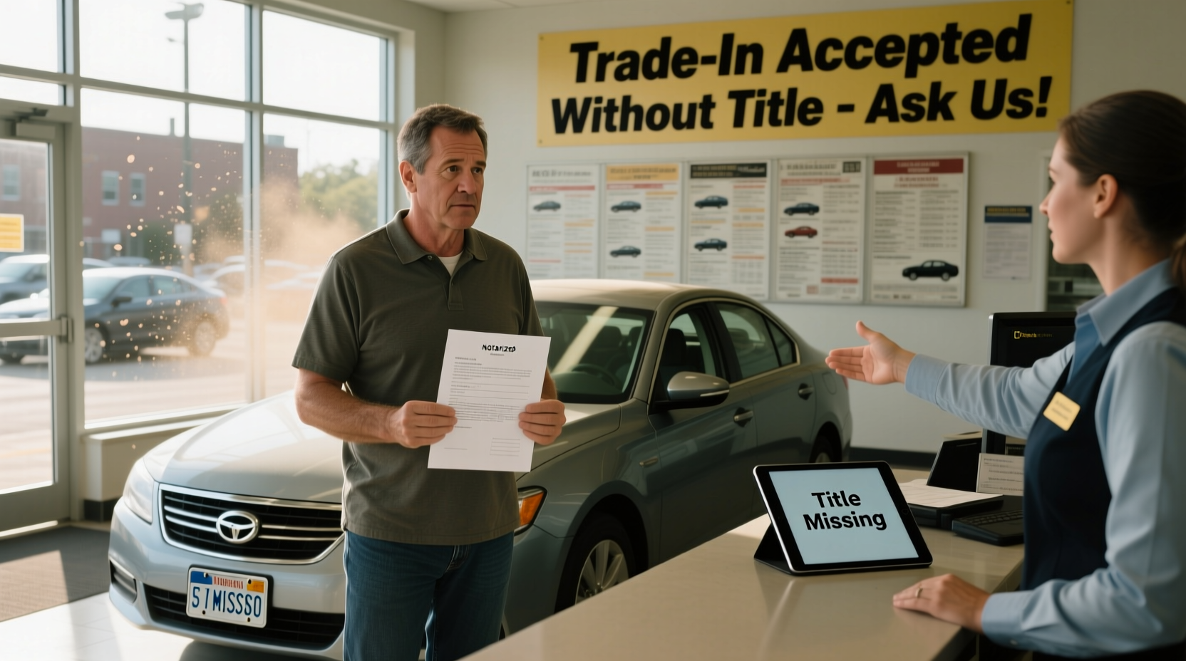 can you trade in a car without the title