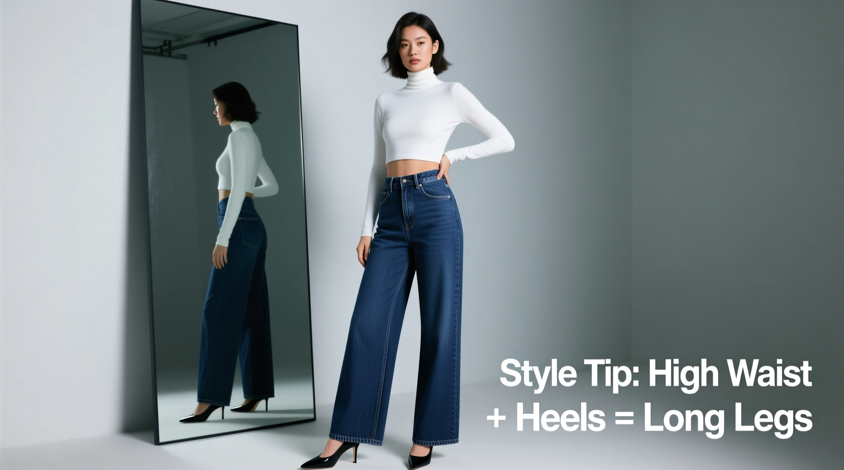 how to style wide leg jeans if you are short guidelines for better proportions