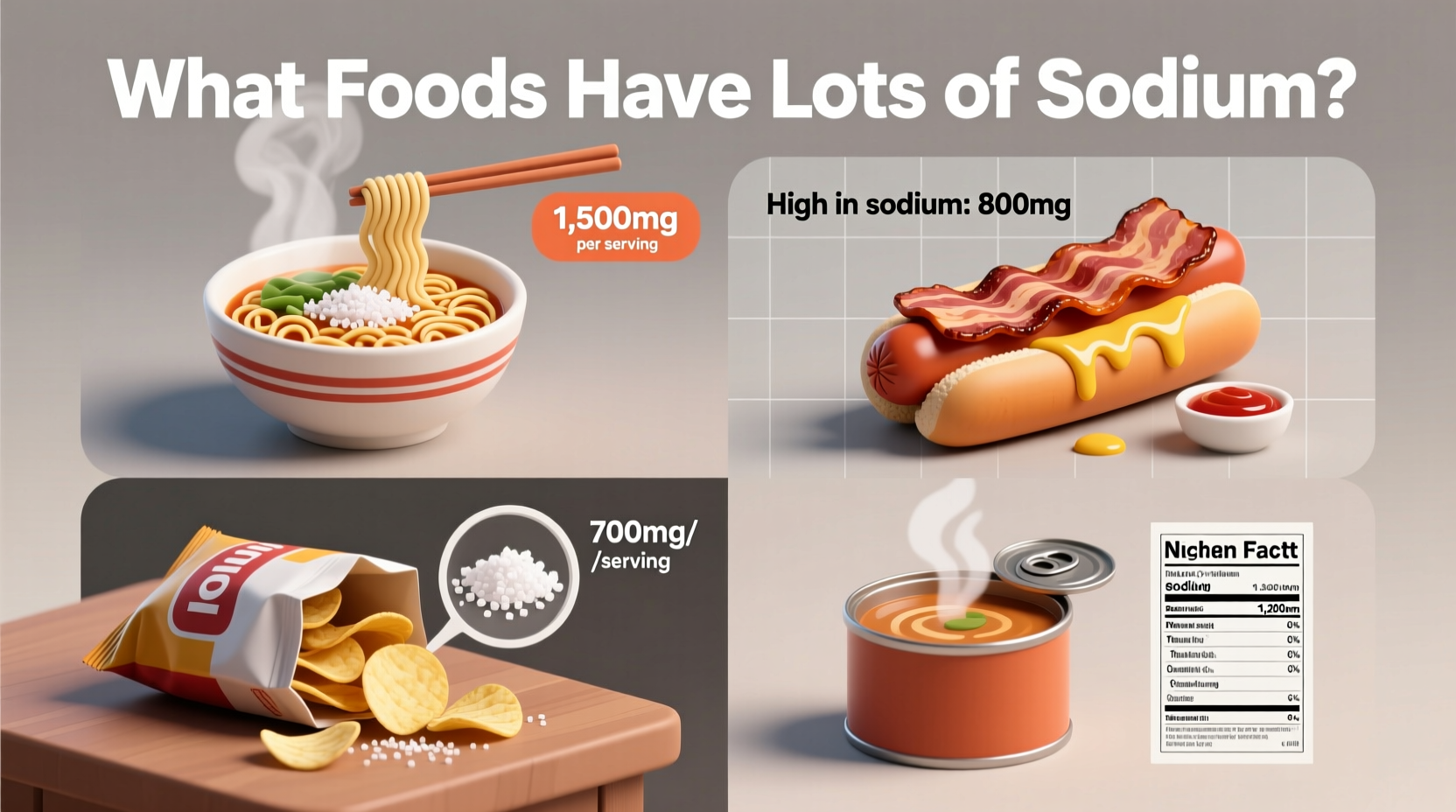 what foods have lots of sodium