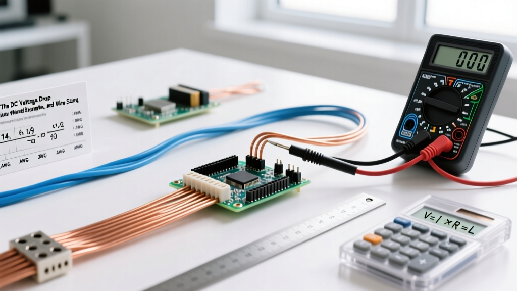 The DC Voltage Drop Formula: Derivation, Worked Examples, and Wire Sizing
