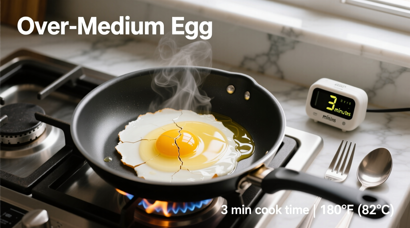 how to cook an over medium egg