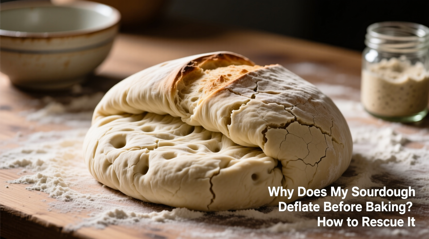 why does my sourdough deflate before baking and how to rescue it