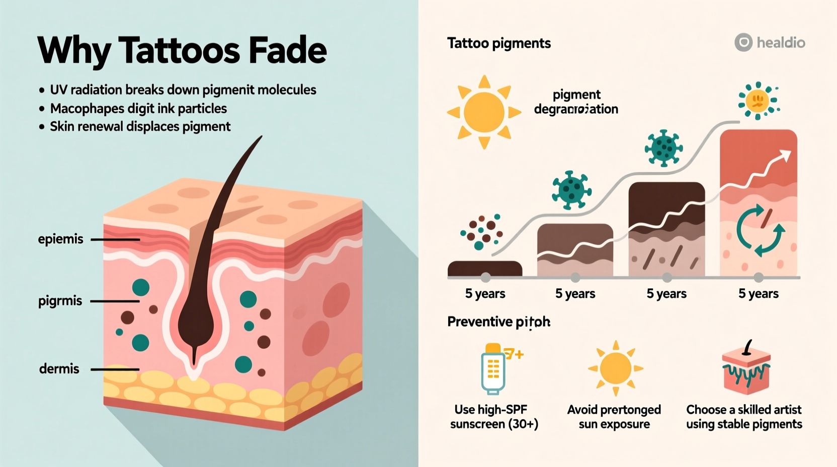 why do tattoos fade over time and how to prevent it